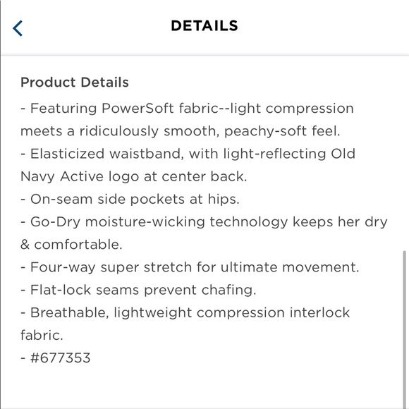 NEW Biker Shorts High Waisted PowerSoft Side Pocket Girl’s XL OLD NAVY - Picture 5 of 16